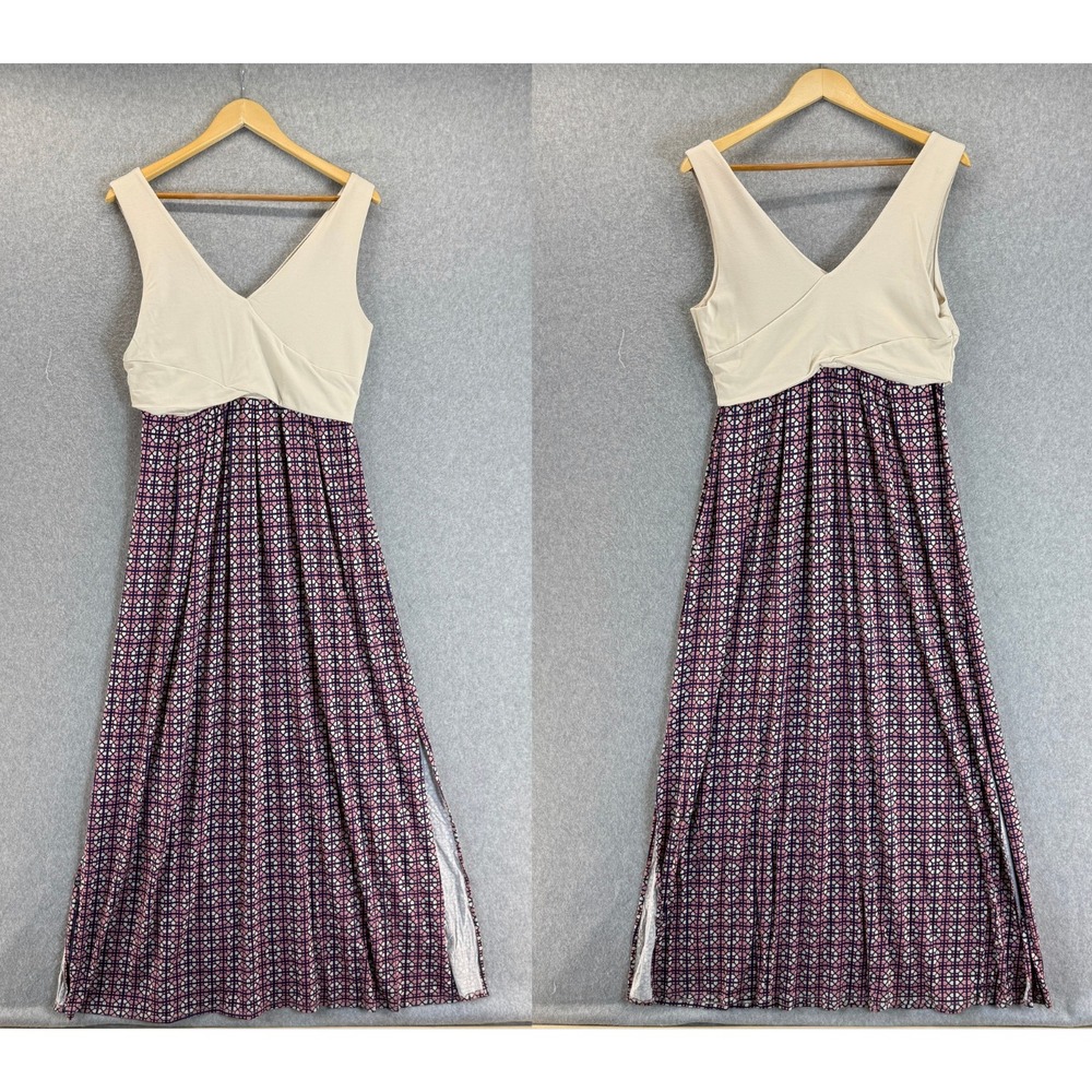 Anthropologie Maeve Elysian Geometric Print Maxi Tank‎ Dress Womens Size Large
